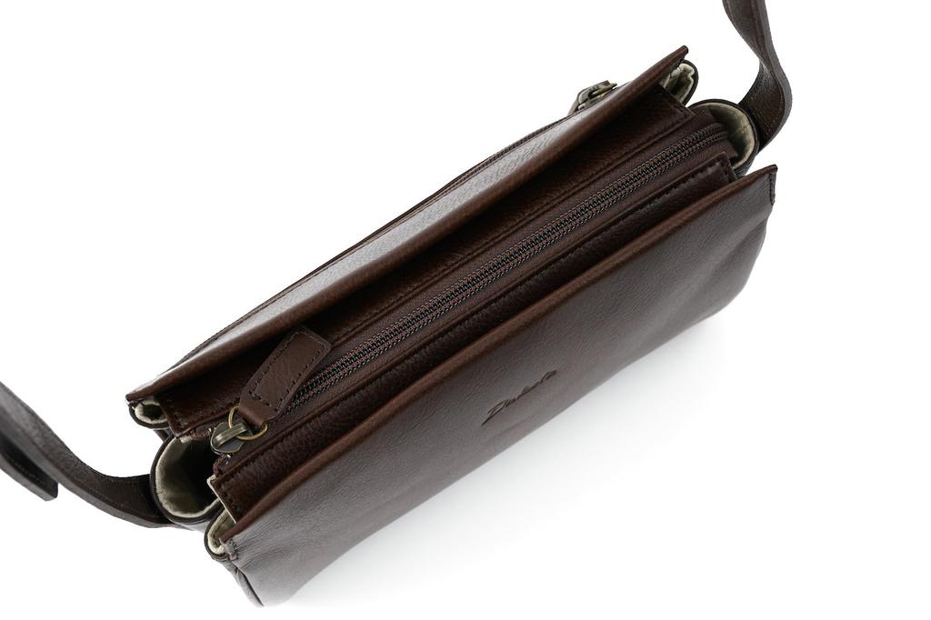 Наплечная сумка из натуральной кожи верблюжьего цвета [Dakota] Женская DA-1034592-45