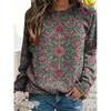 Autumn Flower Floral Sweatshirts 3D Print Hoodies Women Retro Long Sleeve Y2k Hoodie Oversized Pullovers Top Woman Kids Clothing
