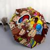 Curious George, Adventure Automatic Opening and Closing, 8 rib Structure Portable Umbrella, Suitable for Men and Women in All Seasons  Perfe