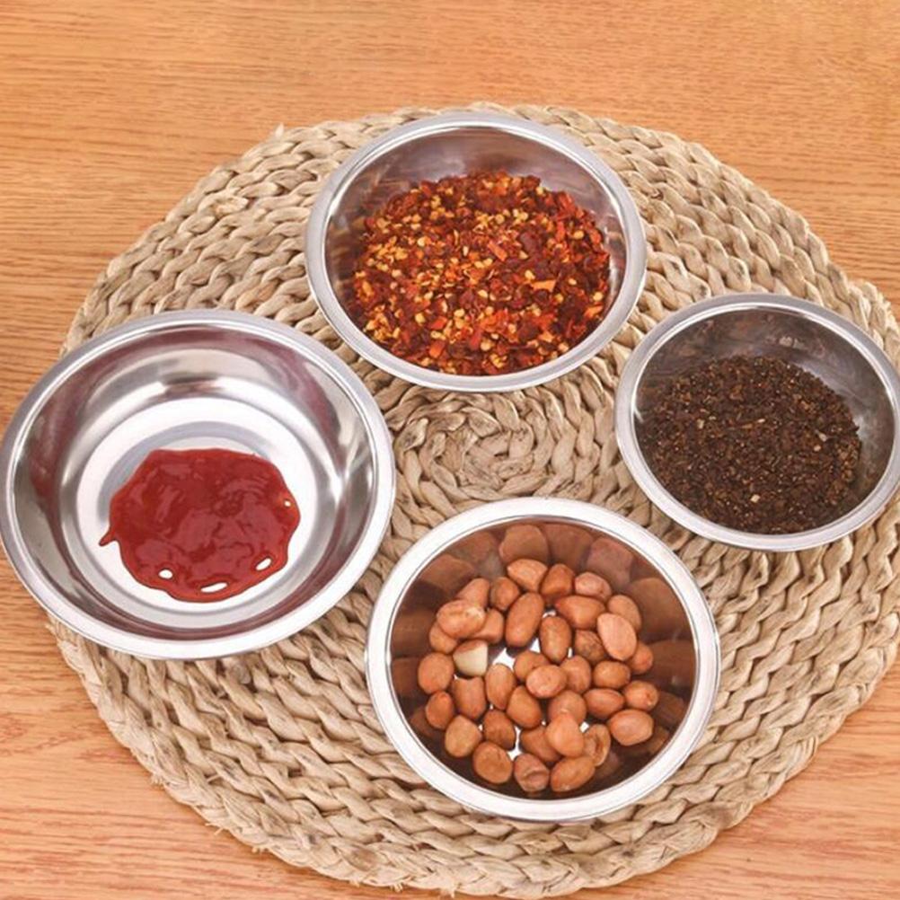 12 шт. тарелка из нержавеющей стали миски для приготовления пищи маленькие металлические для окунания кулинария кухонные соусницы принадлежности