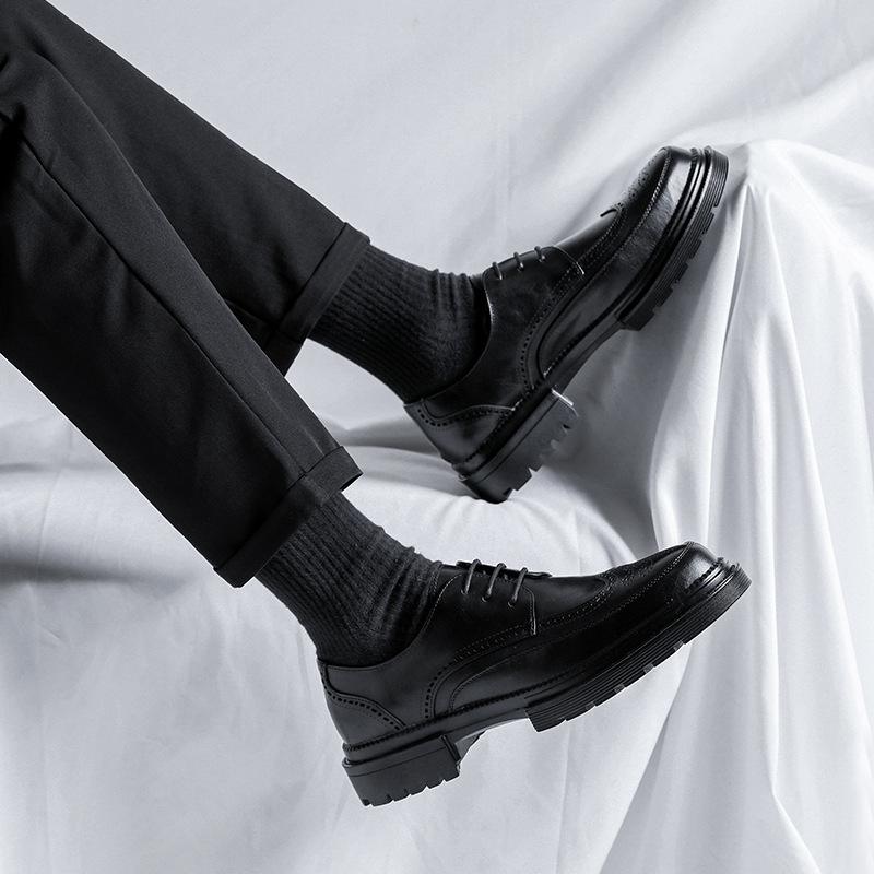 Мужские кожаные туфли A Hair Generation Brock в деловом стиле, повседневные туфли в британском и корейском стиле, свадебные туфли жениха 1376-R