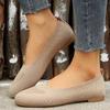 Foreign Trade Large Size 4344 Flat-bottomed Casual Single Shoes Women's Spring and Autumn New Foot Cover Shallow Mouth Women's Doudou Work Shoes