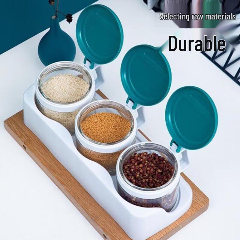 Chahua 3-Piece Round Glass Seasoning Set