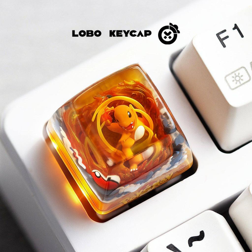 PokMon Gengar Snorlax  Keycap Anime Peripheral Mechanical Keycaps Single Cute Resin Dropping Glue  Keycap
