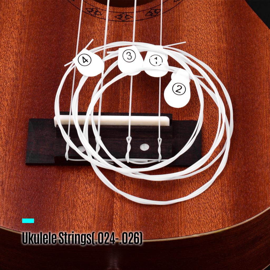 Nylon Ukulele Strings Set 4 Strings Set(.024 .026) Replacement Practice Universal for 23 Inch Concert Ukulele Hard
