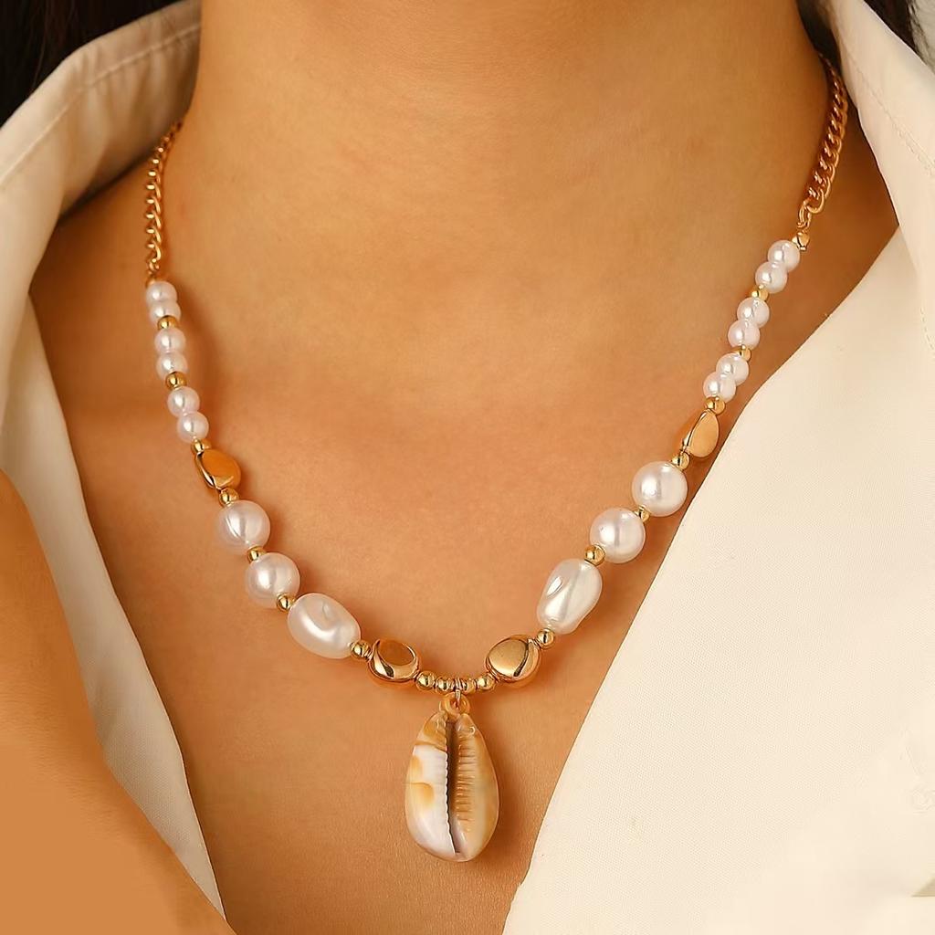 High Quality 2026 Bohemian Heavy Industries Chain Necklace Bracelet Set Ocean Wind Starfish Shell Pendant Accessories