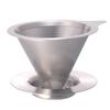 HARIO Double Mesh Metal Dripper for Cups Hairline Silver 1-2 DMD-01-HSV