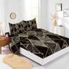 Four-Piece Mattress Marble Pattern Bedding 3D Digital Printing Kit Mattress Protective Cover