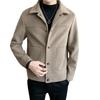 Men's Slim Korean Style Tweed Jacket - Spring, Autumn, Winter Wear, Short Wool Coat, Casual and Thick.