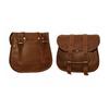 Мотоциклетные седельные сумки из козьей кожи ручной работы, винтажные кофры для байкера - комплект 2 шт.