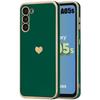 Case - BOOLING - for Samsung Galaxy A05s - Shockproof Protection - Silicone - Heart Pattern - Night Green