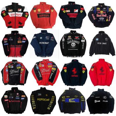 Винтажная ветровка для гонок Формулы 1, мотоциклетная куртка для мужчин и женщин - Вышитый повседневный весенний костюм