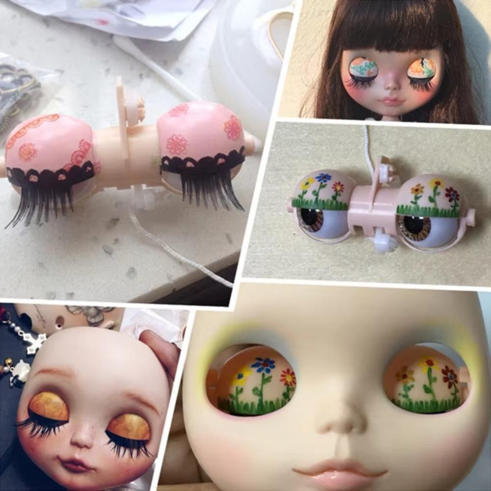 Colorful DIY Custom Doll Eyes Machinery DBS Sleepy Eyes Cute 1/6 Blyth Eyes Mechanism Pupils