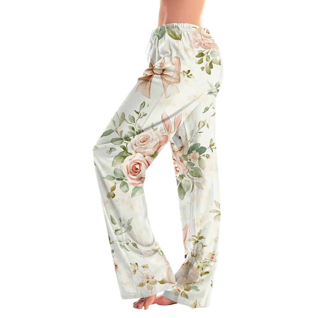 Women's Fashion Loose Casual Easter Printed Casual Pants