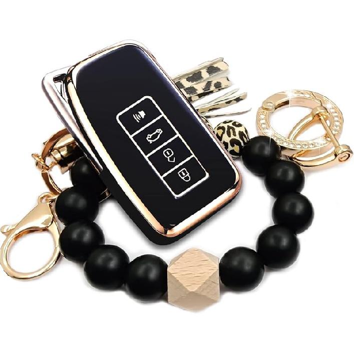 Для Lexus Key Fob Cover, держатель для браслета ключей подходит для RX350h ES LS RS GX 460 LX LC 500/500h Smart Key Car Accessories