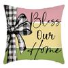 Fashionable Spring Flower Spring Elements Pillow Cover Linen Flower Cushion Pillow Cover