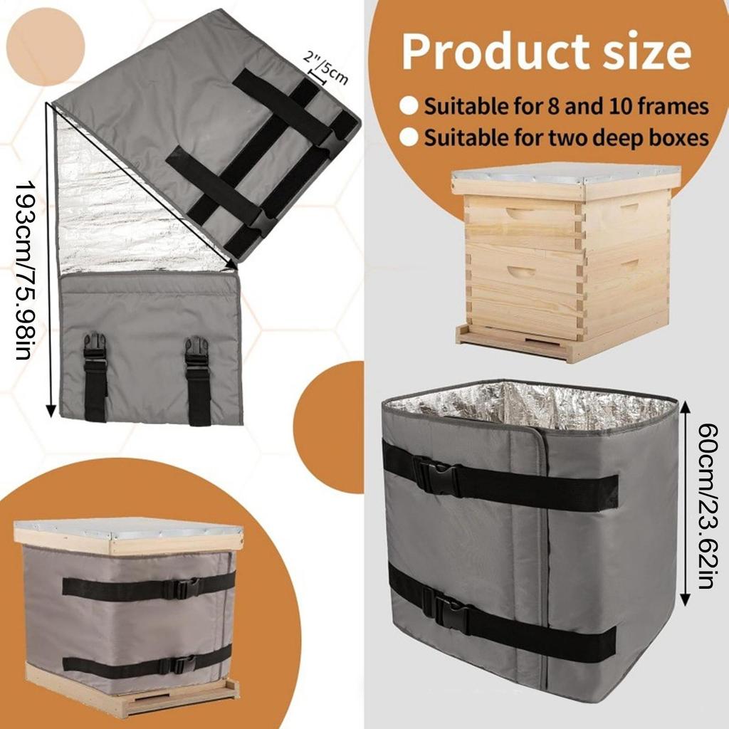 Ветрозащитный утепленный чехол для улья, регулируемый, для пастбища, патио, газона