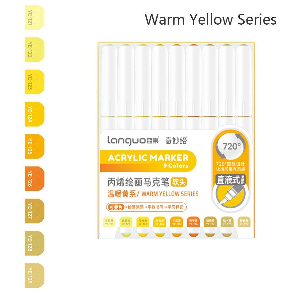 Стекируемая цветная ручка 9-цветная художественная акварельная ручка портативная акриловая маркерная ручка для рисования