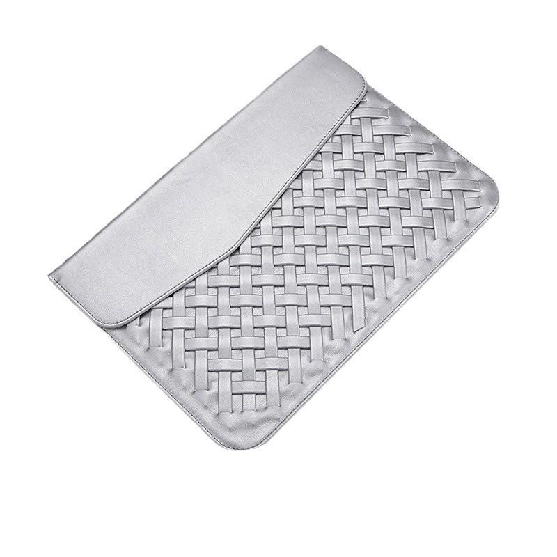 Тонкий плетеный чехол-сумка для ноутбука MacBook Pro 14 дюймов M5 Air 13 дюймов Водонепроницаемый внутренний чехол Защитный чехол Черный Розовый