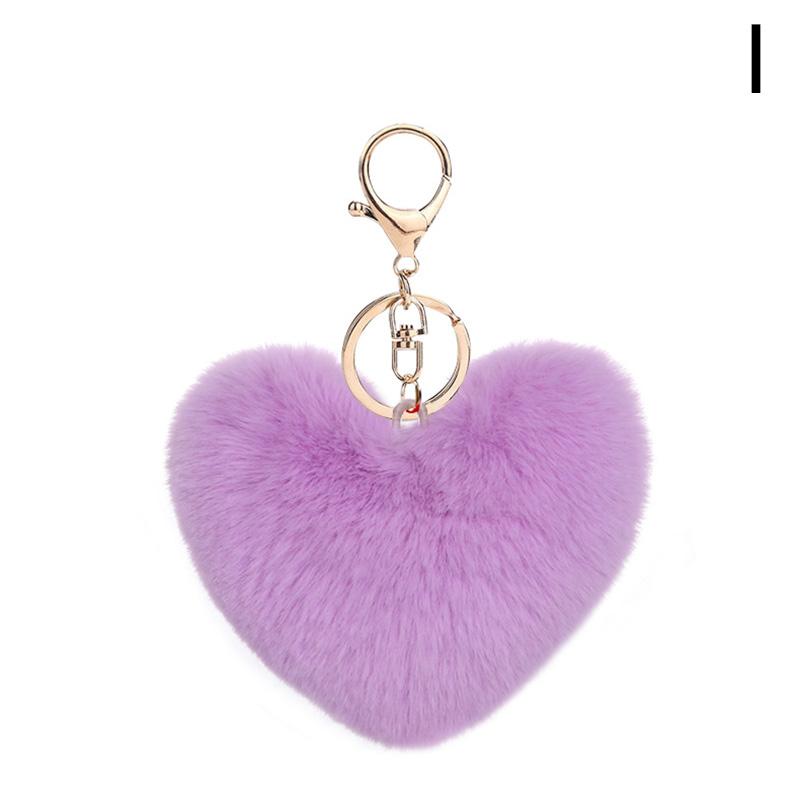 1 шт. помпон сердце любовь брелки плюшевые шарики из меха пушистая модная сумка ювелирные изделия женские украшения автомобиля