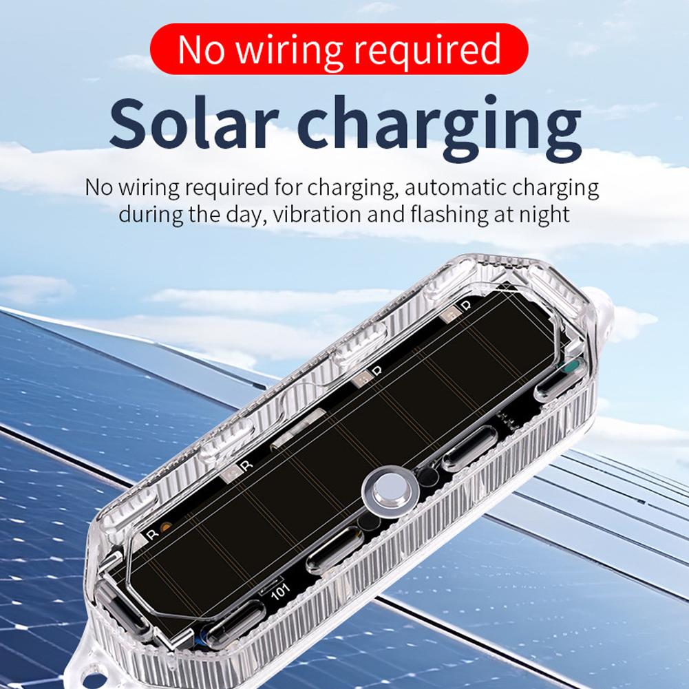 Солнечная энергия мотоциклетный автомобиль светодиодный предупреждающий фонарь ночной езды задний фонарь противотуманный стробоскопический фонарь для мотоцикла электромобиля велосипеда