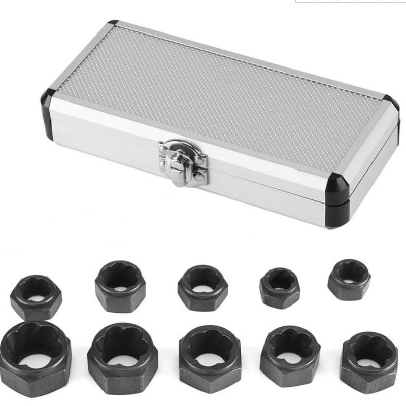 Новый 10 шт./компл. экстрактор болтов и гаек, полный набор средств для удаления повреждений, ржавый торцевой ключ, инструмент для автомобиля