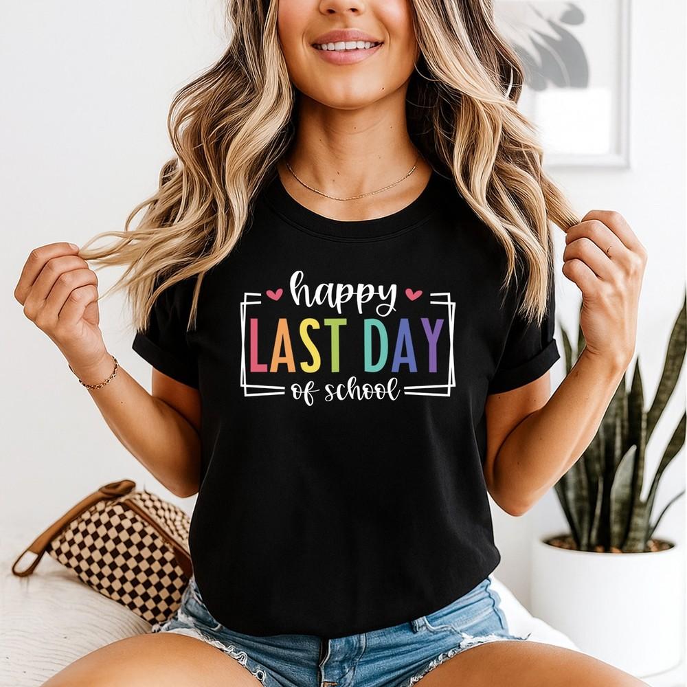 Happy Last Day Of School Retro Unisexs T Shirt Teacher Student End Of Year Tee
