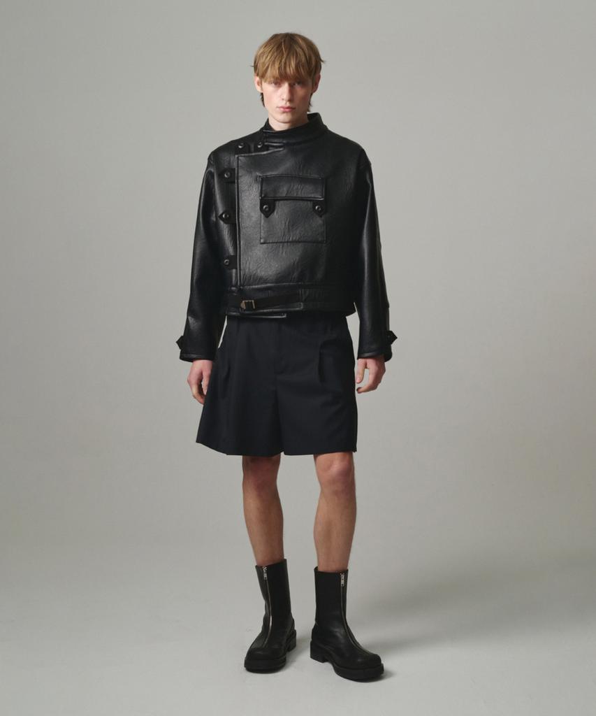Moon Sun Unisex, Back Pleated Skort / Black