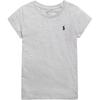 Футболка Polo Ss24 с вышитым логотипом, круглым вырезом, прямым кроем, короткими рукавами, детские топы, серые 313833549-007
