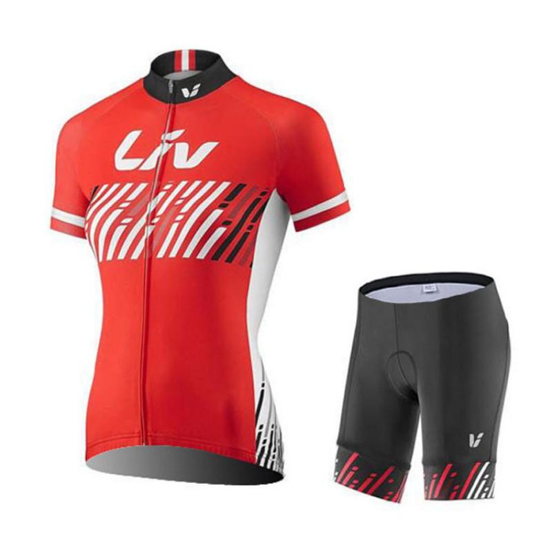 LIV Womens Cycling Jersey Set Short Sleeve Team Edition Moisture Wicking Quick Dry Performance Apparel
