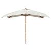 VidaXL Garden Parasol with Wooden Pole Sand 300x300x273 Cm 363191