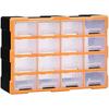 Multi-drawer Organizer - VIDAXL - 52x16x37 Cm - Wood - 16 Drawers - Contemporary Office