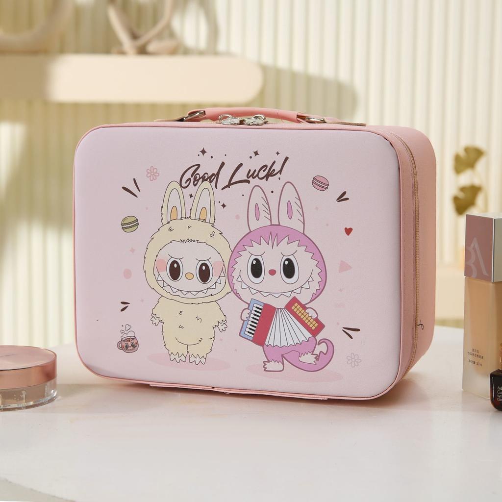 Children's Travel Makeup Bag, Cartoon Large-capacity Storage Box, Suitcase, Waterproof Makeup Case