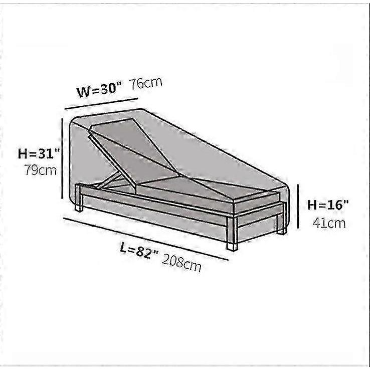 Lounger Dust Cover Polyester Awning Waterproof Dust Cover Suitable for Outdoor Furniture Balcony Garden