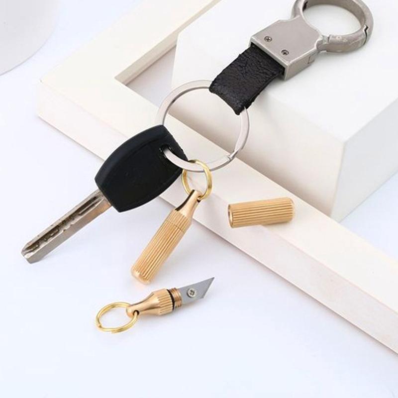 Портативный карманный нож из нержавеющей стали, 1 шт., мини-латунный капсульный нож