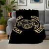 California Sons of Anarchy Motorcycle Club PatchBlanket Flannel Throw Blanket for Sofa, Bed, Travel, Camping, Office, Couch, Chair, And Bed