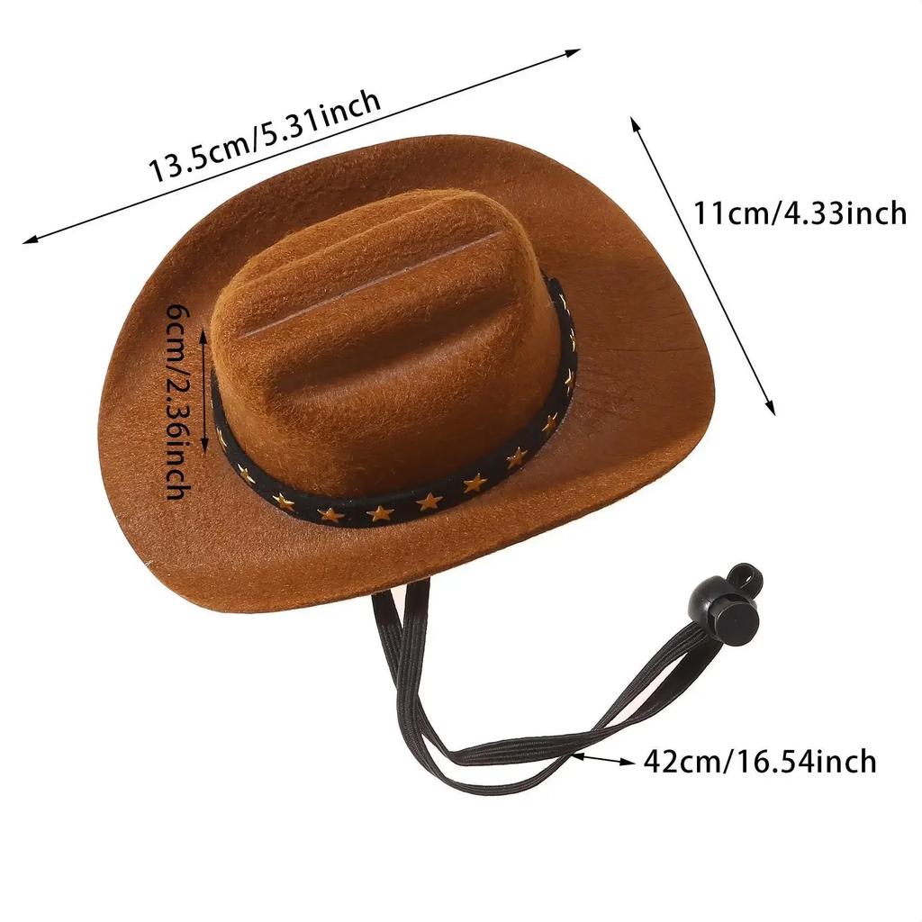 Одежда для собак и кошек Ковбойский стиль Звездная шляпа для питомца с подбородочным ремешком