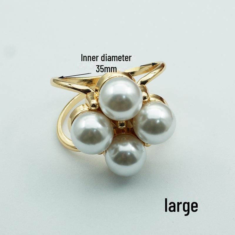 «Шарф и пряжка для пальто из жемчужного шелка — высококачественный корейский аксессуар двойного назначения»