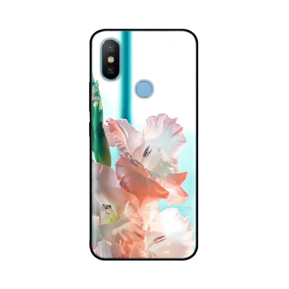 Чехол для Xiaomi Mi A2 Lite MiA2, Милый Цветок Сердце на Задней Крышке, Мягкий Силиконовый Чехол для Телефона для Xiaomi Mi A2 Lite A2lite, Фундас Бампер
