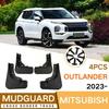 For Mitsubishi Outlander 2022 2023 Splash Guards Mud Fender Decorative Mudguards Flap Accessories Tires Exterior F9I7