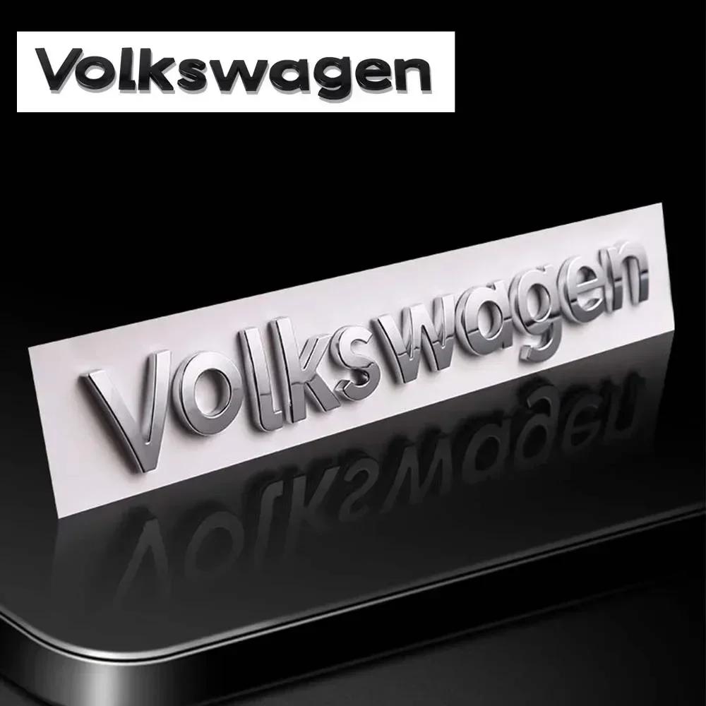 opq1 1pc 3D ABS Plastic Letter Car Rear Trunk Emblem Sticker For VW GTI Golf 7 8 Passat B6 Mk4 Tiguan Mk7 Jetta silver Auto Styling