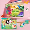 Children's Handmade Animal Cognition Quiet Book: Early Education & Sticker Learning Toy
