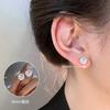 S925 Silver-plated Earrings Sparkle, Exquisite and Fashionable Zircon Earrings Minimalist Style Ear Piercing Ear Bone Studs Set with Diamond Earrings