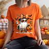Cute Halloween Boo and Pumpkin Print Tshirt Women Men Spooky Season Short Sleeve T-shirts Halloween Ghost Harajuku Streetwear