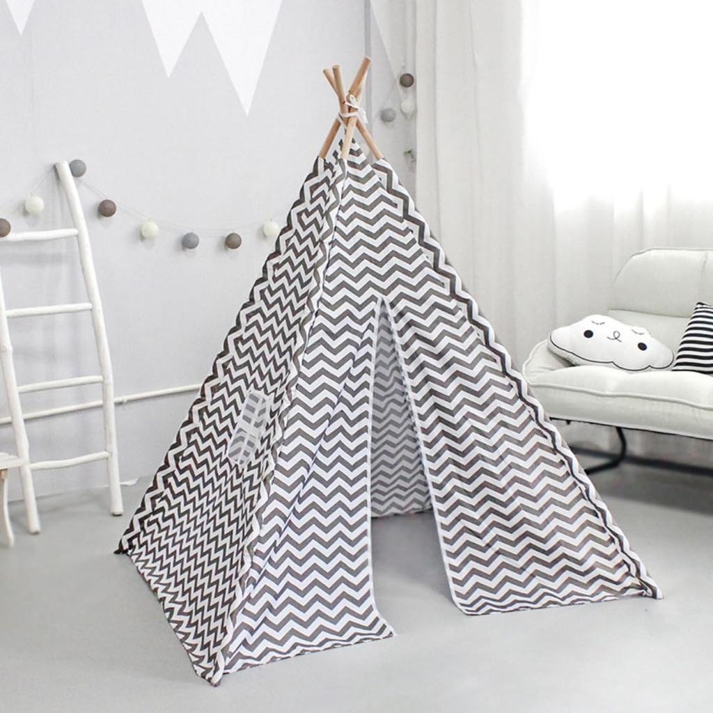 Floving Kids Детская палатка с индейским с переноской Игровая палатка Мяч Легкая Палатка для притворства Праздничная, Огни, Дизайн, Складная, Сумка, Дом, Яма, Установка,