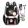 Anime Backpack Bags Large Capacity Manga To Travel Daily Girls Bookbags Demon Slayer Nezuko Kawaii Cartoon School Bag for Adults