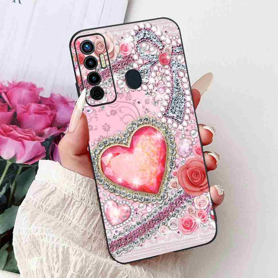 Cute Cat Cover For Tecno Camon 17 Case CG6 CG6j Silicone Soft Protection Shell For Tecno Camon 17 Camon17 Back Cover Casing 6.6"