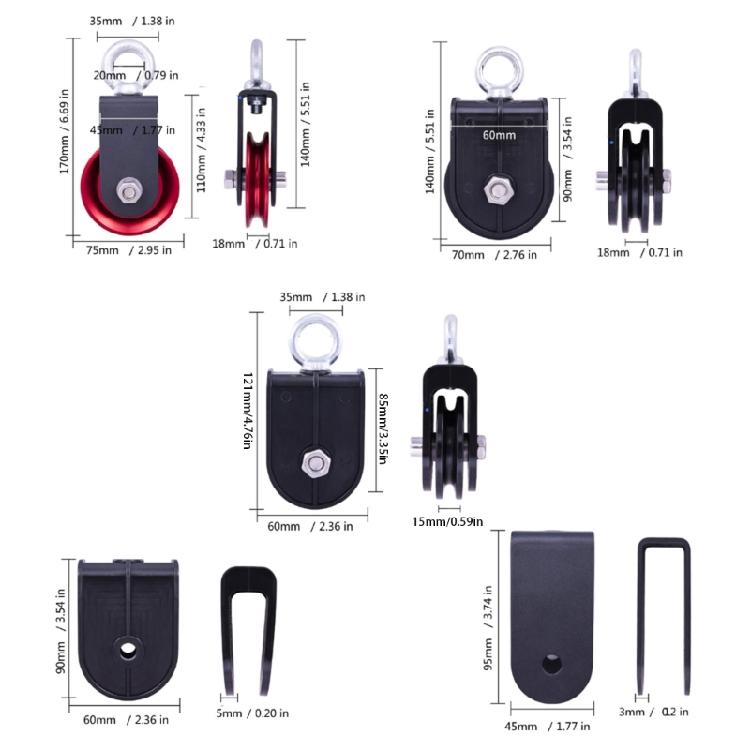 Износостойкий подшипник шкива Шкив Круглый Фитнес-шкив Замена шкива шкива Круглое колесо шкива для спортзала Твердый подшипник Шкив
