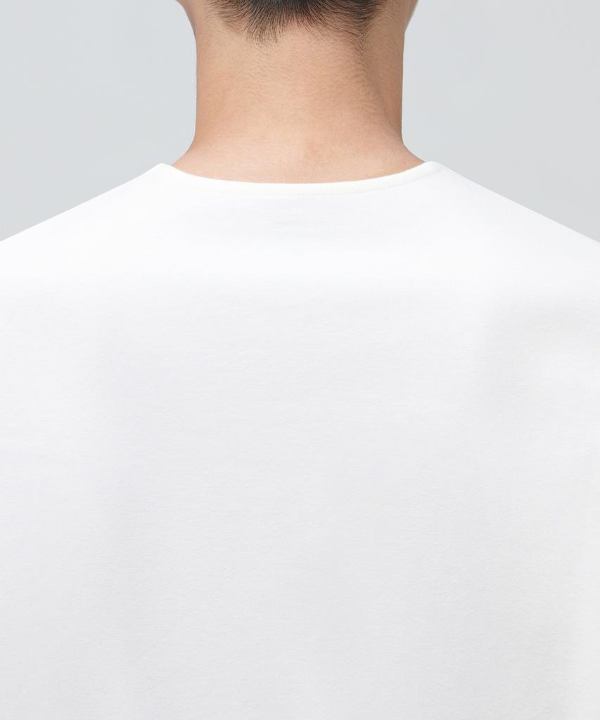 MUSINSA STANDARD Ponte Crew Neck Long Sleeve T-Shirt [Off-White]