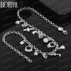 925 Sterling Silver AAA Zircon Key Lock Star Necklace Fashionable Wedding Jewelry